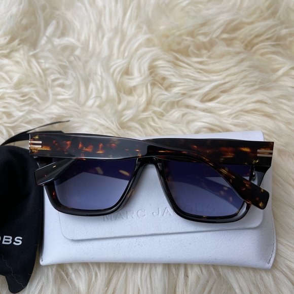 Marc Jacobs Women's Brown Icon Tortoiseshell-effect Sunglasses - Picture 2 of 7